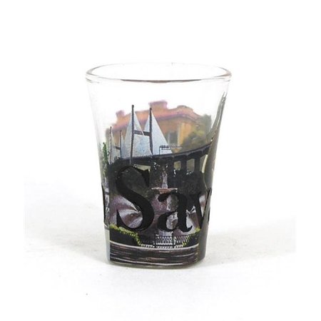 AMERICAWARE Americaware SGSVH01 Savannah Full Color  Etched  Shot Glass SGSVH01